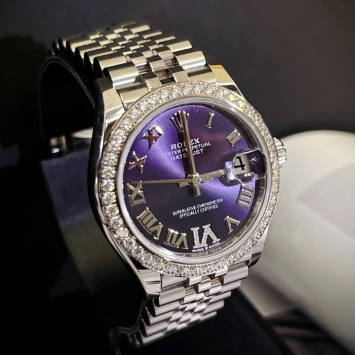 Rolex Datejust 36 Aubergine Diamond Dial Oyster Watch 28mm - Image 3