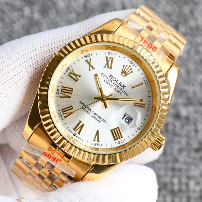 Rolex Datejust Roman Numeral Dial Gold In White 41mm - Image 4