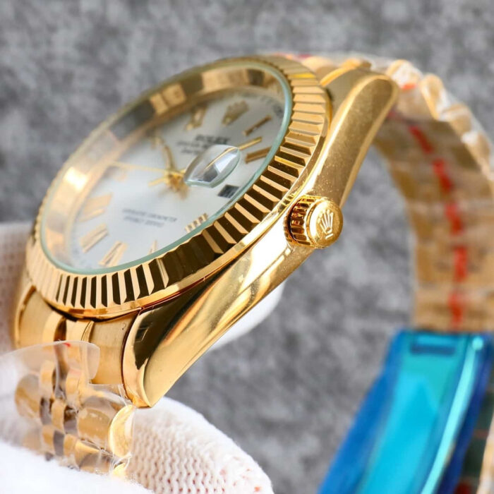 Rolex Datejust Roman Numeral Dial Gold In White 41mm - Image 5