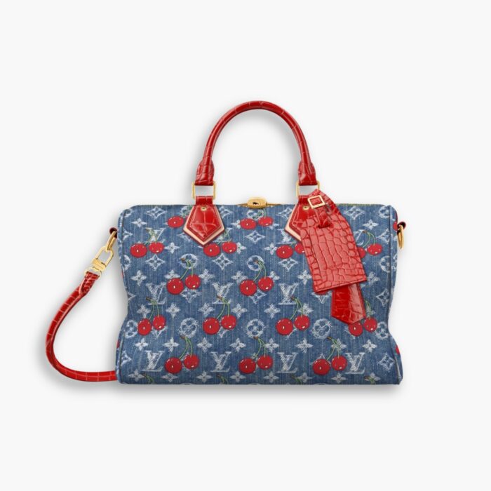 Louis Vuitton x Takashi Murakami Bolsa Speedy Soft 30 Monogram Denim Blue 30Cm N87627