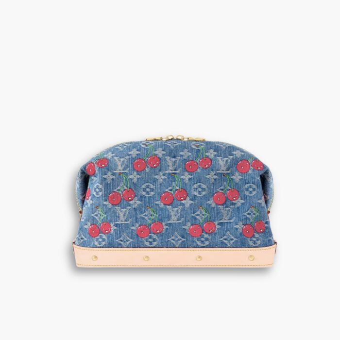 Louis Vuitton x Takashi Murakami Cosmetic Pouch GM Denim Blue 27Cm M13893