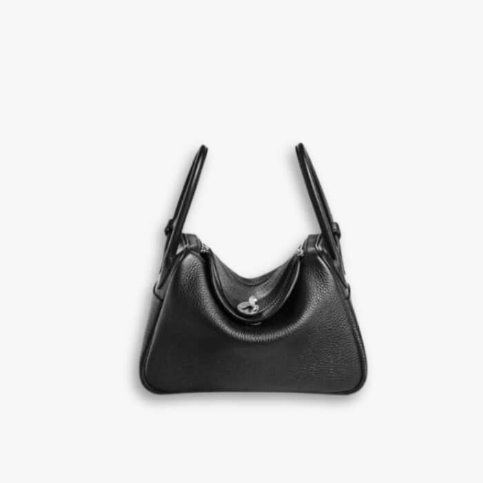 Hermes Lindy Mini Bag With Silver Hardware Black 20Cm