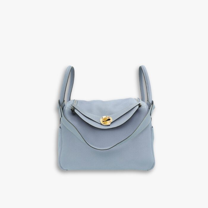 Hermès Lindy Clemence Leather GHW Blue 26cm