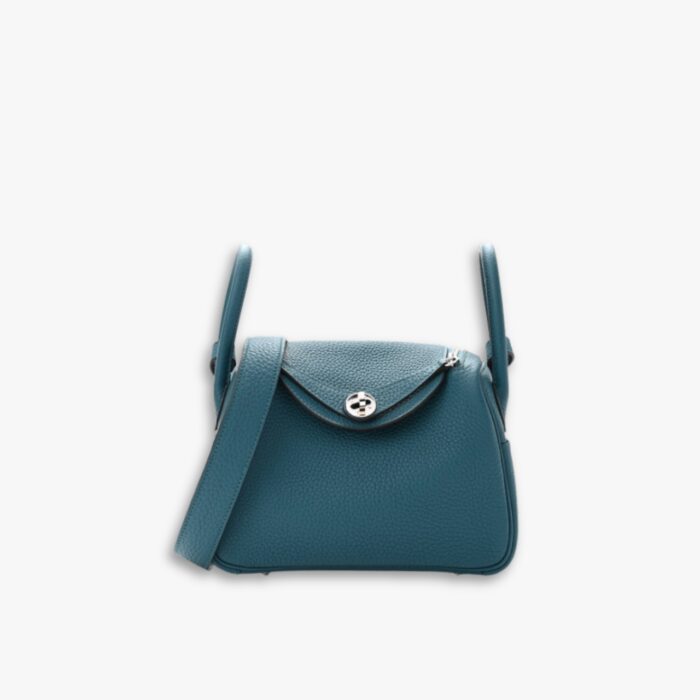Hermes Lindy Clemence W0 Vert Bosphore Silver Hardware 26Cm