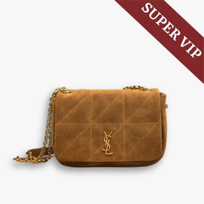 Saint Laurent Jamie 4.3 Suede Shoulder Bag Brown 25Cm