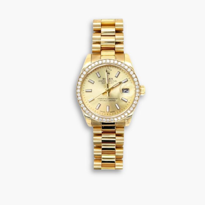 Rolex Lady Datejust Yellow Dial Gold 28mm