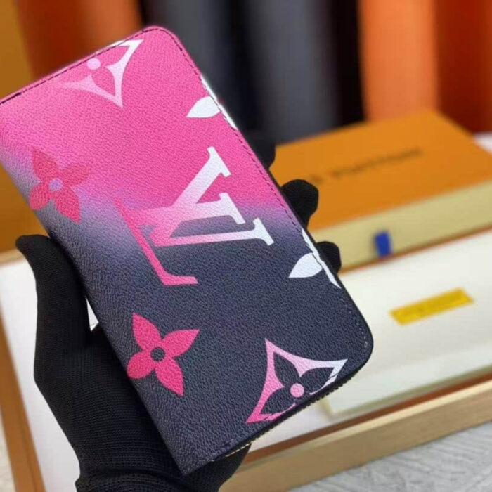 Louis Vuitton Zippy Wallet Monogram Black And Pink 19Cm - Image 2