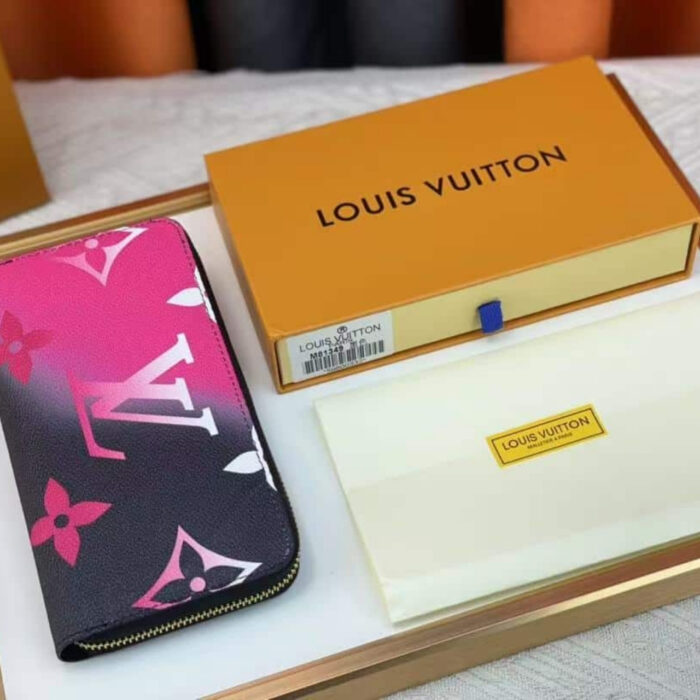 Louis Vuitton Zippy Wallet Monogram Black And Pink 19Cm - Image 3