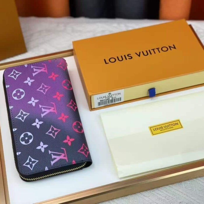 Louis Vuitton Zippy Wallet Monogram Black And Pink 19Cm - Image 4