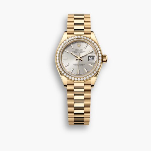Rolex Lady Datejust Silver Dial Yellow Gold 28mm