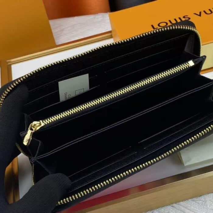 Louis Vuitton Zippy Wallet Monogram Black And Pink 19Cm - Image 6