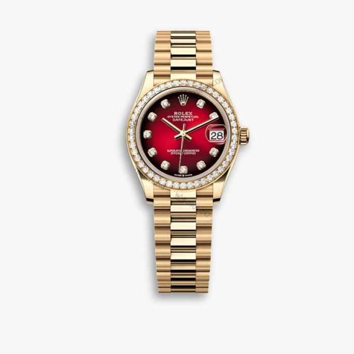 Rolex Lady Datejust Demi Red Dial And Gold 31mm 278383RBR 0020