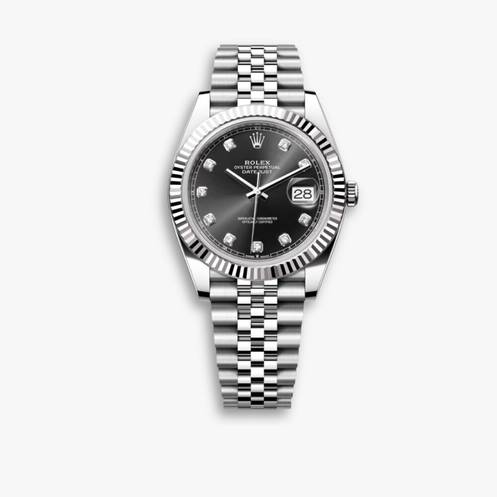 Rolex Datejust Silver Watch Black 126333 0012 41mm