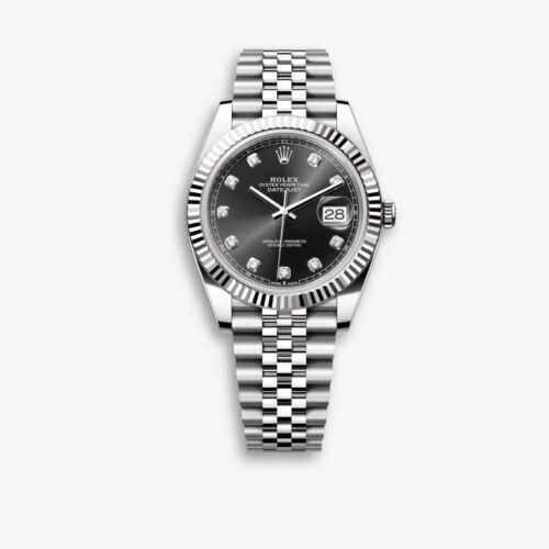 Rolex Datejust Oystersteel Silver Black Dial 41mm 126334