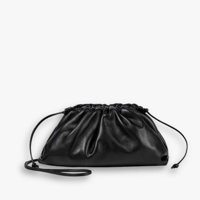 Bottega Veneta Mini The Pouch Leather Clutch Black 22cm