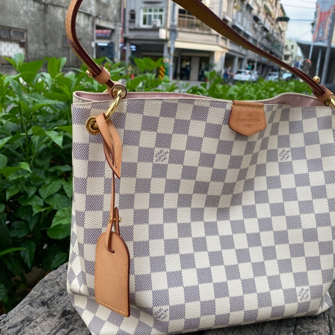 Louis Vuitton Graceful PM Damier Azur 35cm N42249 - Image 3