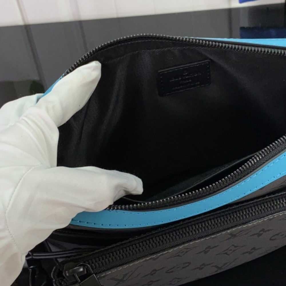 Super Vip 1:1 – Louis Vuitton Trio Messenger Monogram Eclipse Reverse Turquoise 25Cm M11648 - Image 7