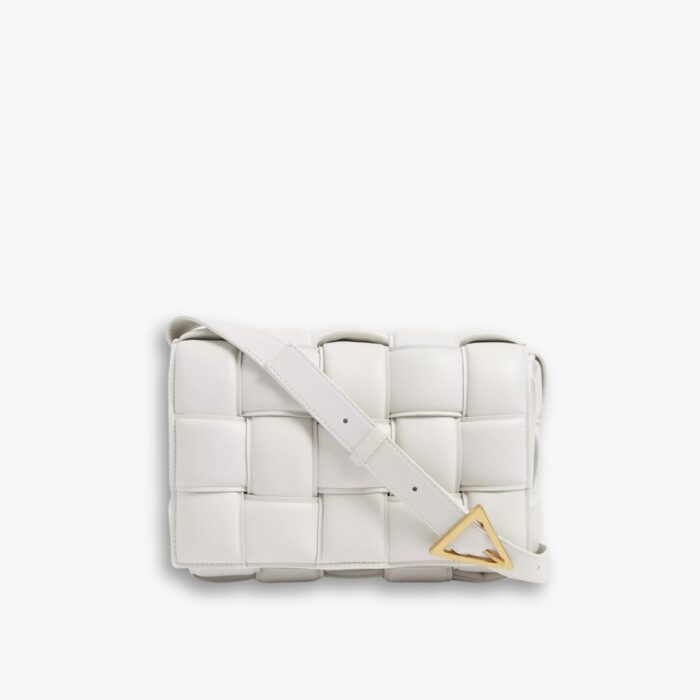 Bottega Veneta Padded Intreccio Leather Bag Chalk 22Cm 591970VCQR19143