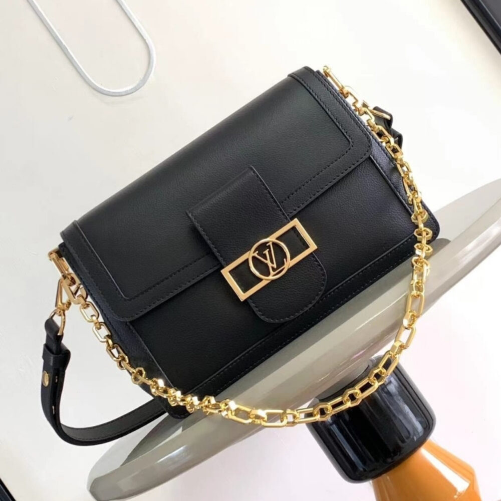 Super Vip 1:1 – Louis Vuitton Dauphine Soft MM Bag Black 24Cm M25209 - Image 2