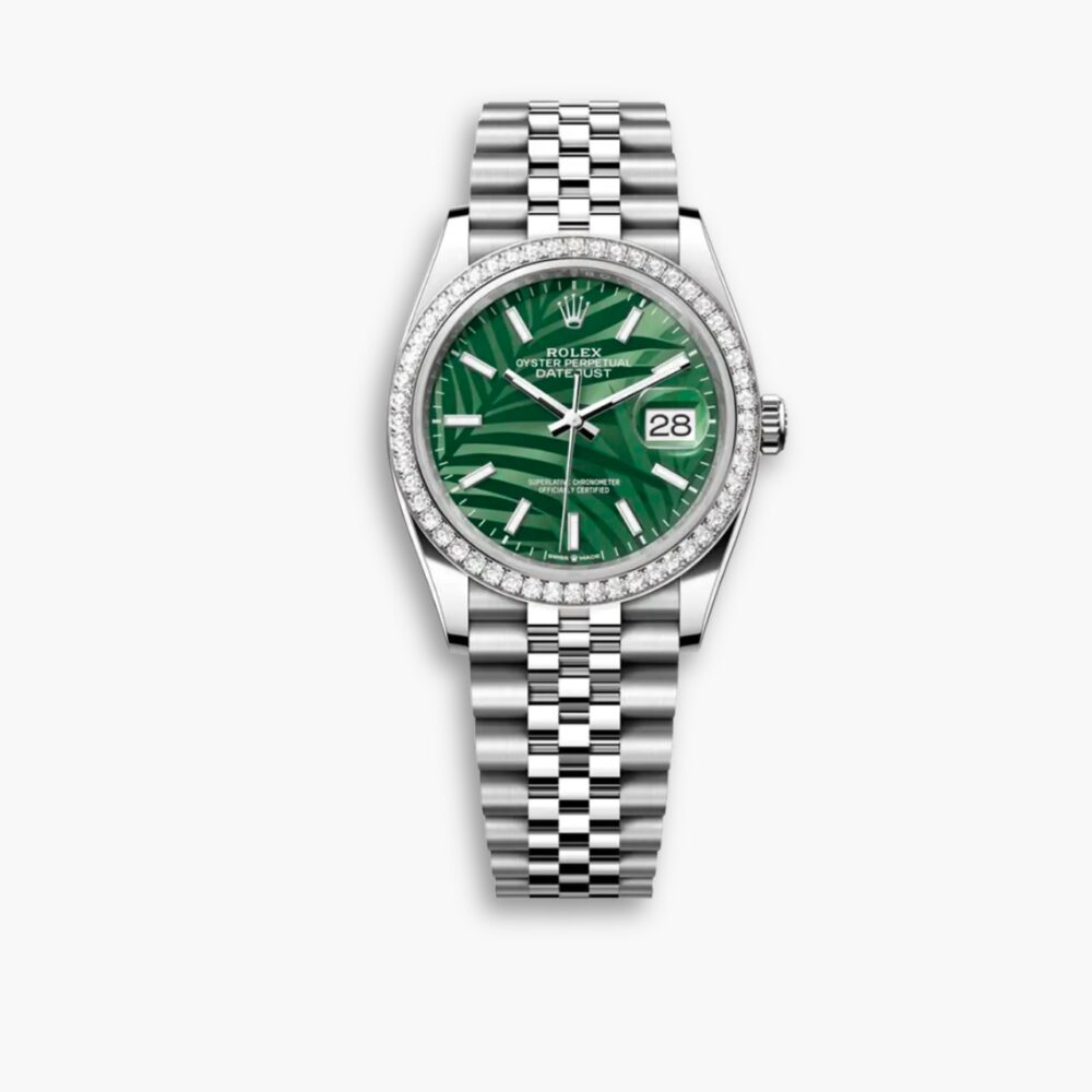 Rolex Datejust Green Dial Palm Leaf Pattern 36mm 126284RBR