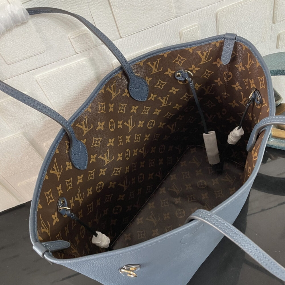 Super Vip 1:1 – Louis Vuitton Neverfull Inside Out MM Bag Blue Grey 31Cm - Image 10