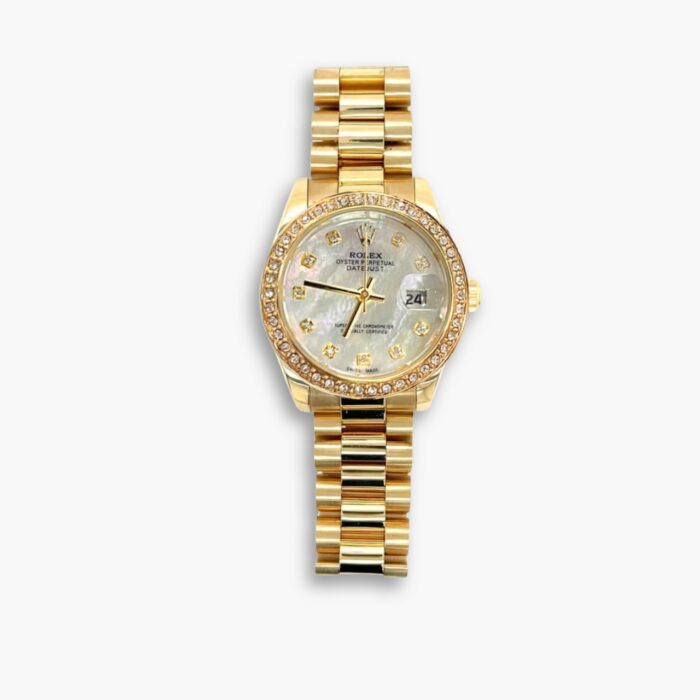 Rolex Lady Datejust 28 Diamond Dial Gold White 28mm