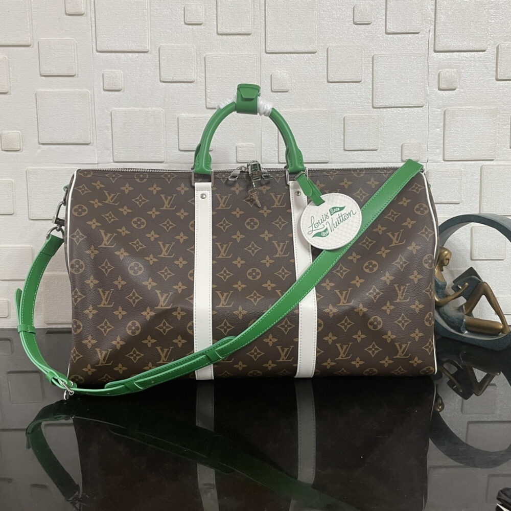 Super Vip 1:1 – Louis Vuitton Keepall Bandoulière 50 Monogram Green 50Cm M13926 - Image 2