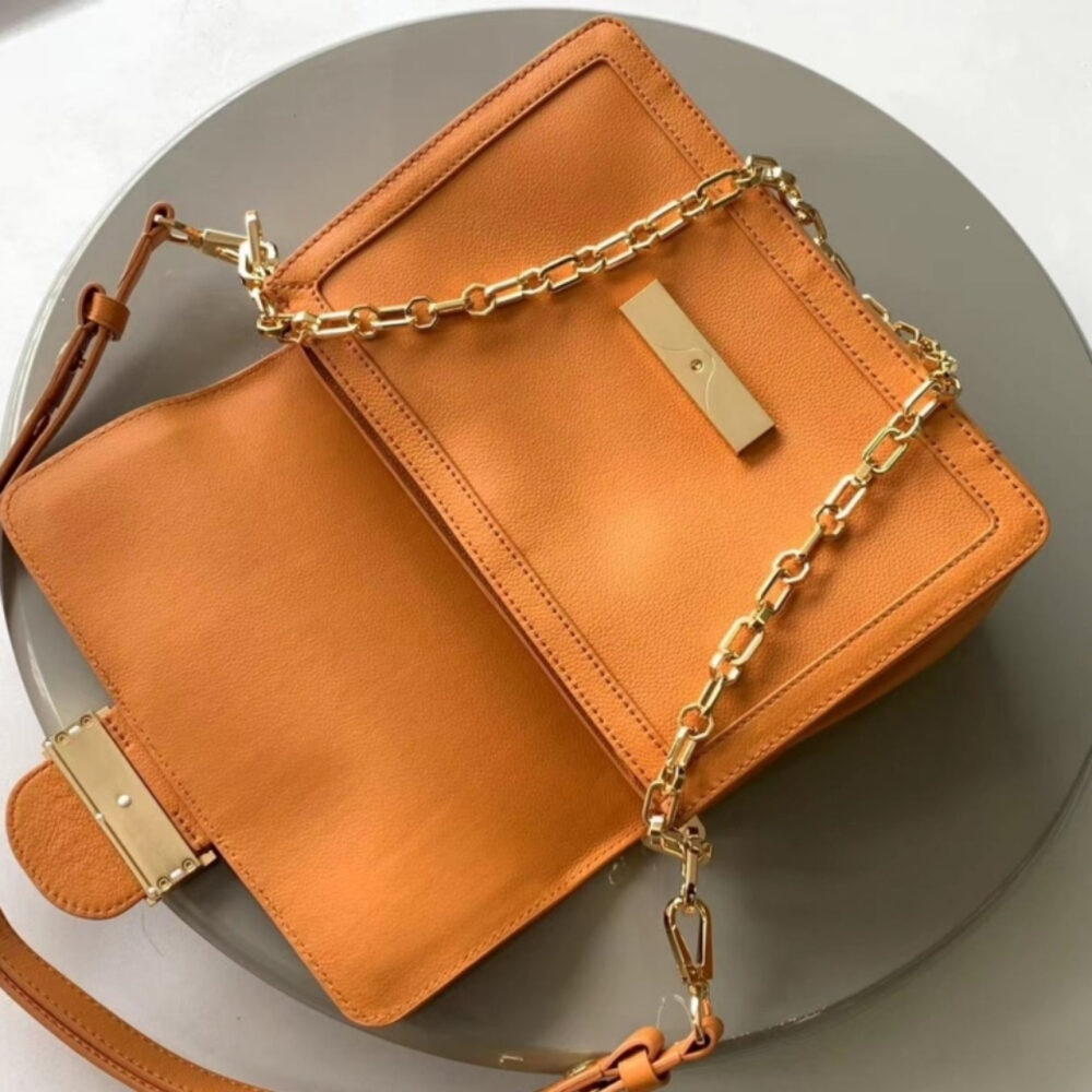 Super Vip 1:1 – Louis Vuitton Dauphine Soft MM Bag Orange 24Cm M25048 - Image 6
