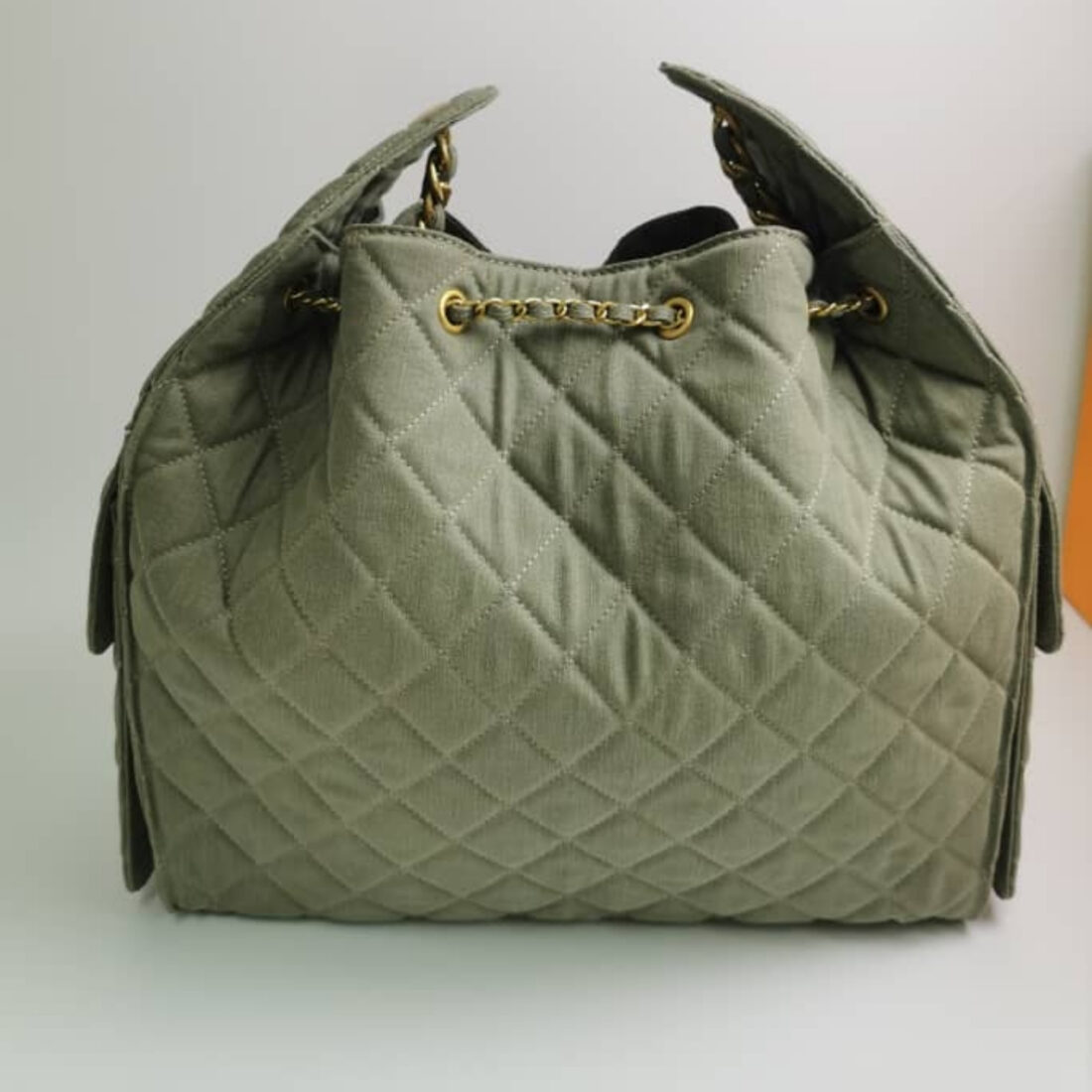 Chanel 25 Small Handbag Suede Grey 34Cm AS5293 B18799 NACAA - Image 3