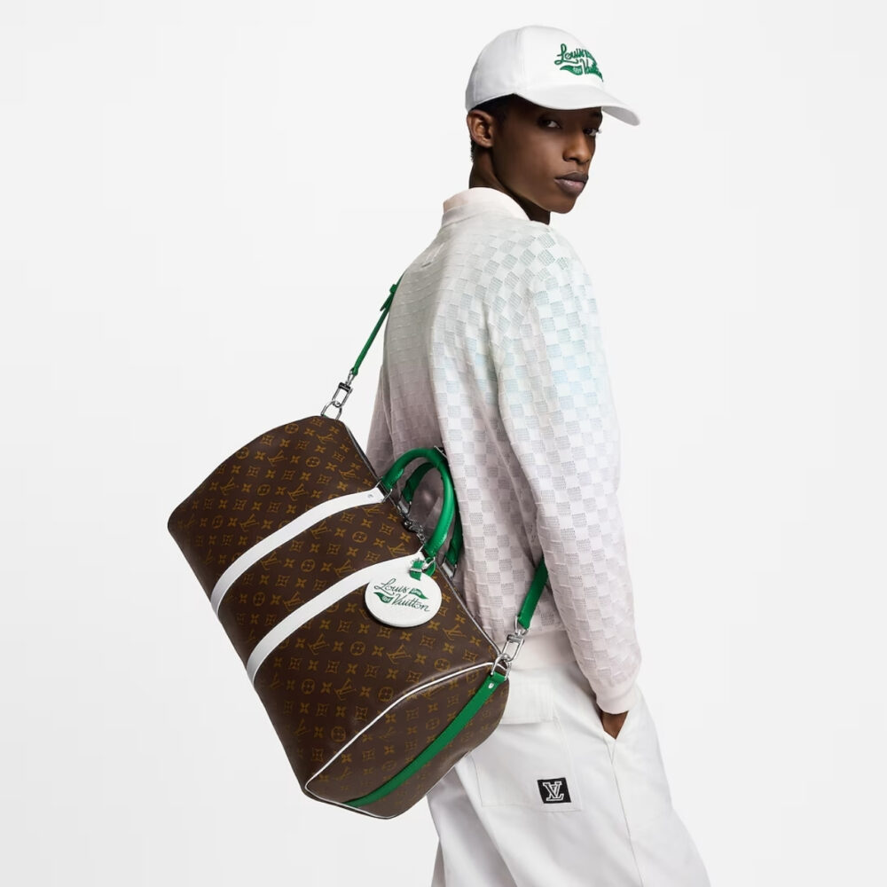 Super Vip 1:1 – Louis Vuitton Keepall Bandoulière 50 Monogram Green 50Cm M13926 - Image 10