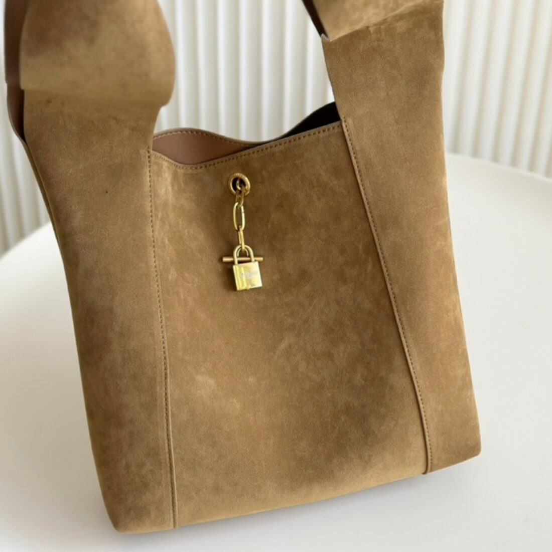 Saint Laurent Tanger In Suede Biscuit Brown 28Cm 773686AAC2F9851 - Image 2