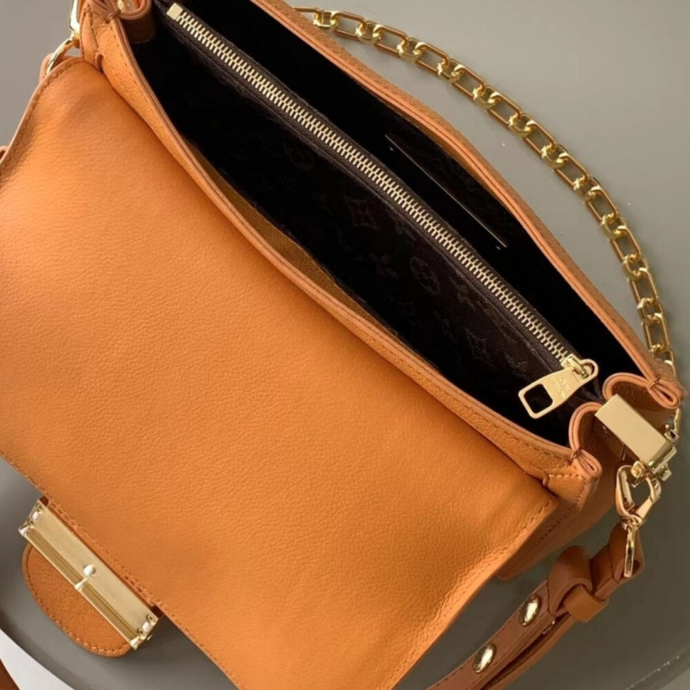 Super Vip 1:1 – Louis Vuitton Dauphine Soft MM Bag Orange 24Cm M25048 - Image 7