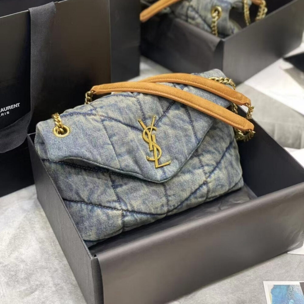 Super Vip 1:1 – Saint Laurent Puffer Toy In Denim 30Cm 7593372PT674575 - Image 2