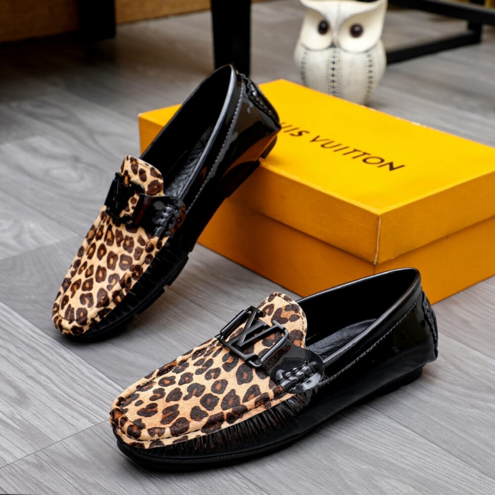 Louis Vuitton Loafer Leopard Pattern Black - Image 4