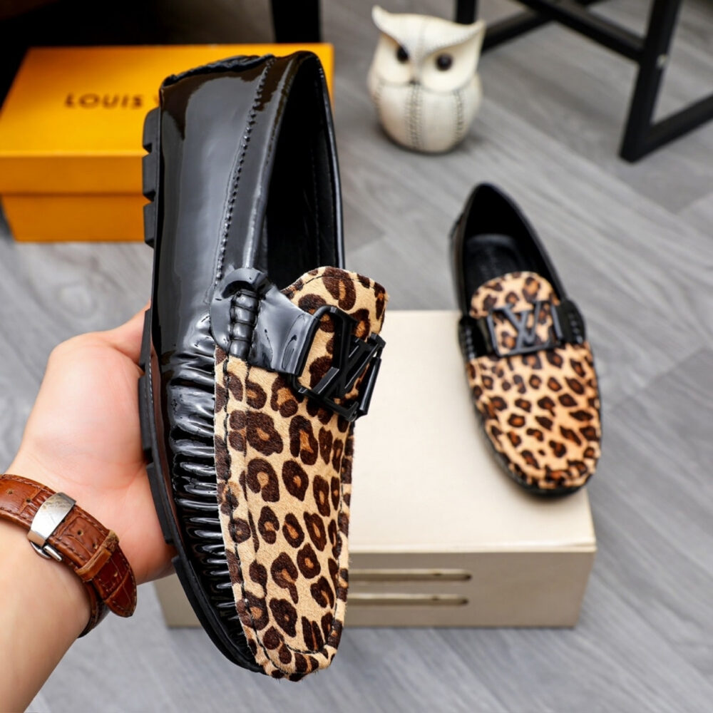Louis Vuitton Loafer Leopard Pattern Black - Image 5