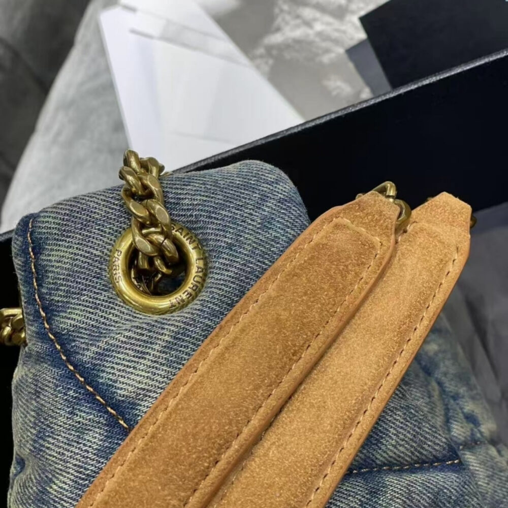 Super Vip 1:1 – Saint Laurent Puffer Toy In Denim 30Cm 7593372PT674575 - Image 5