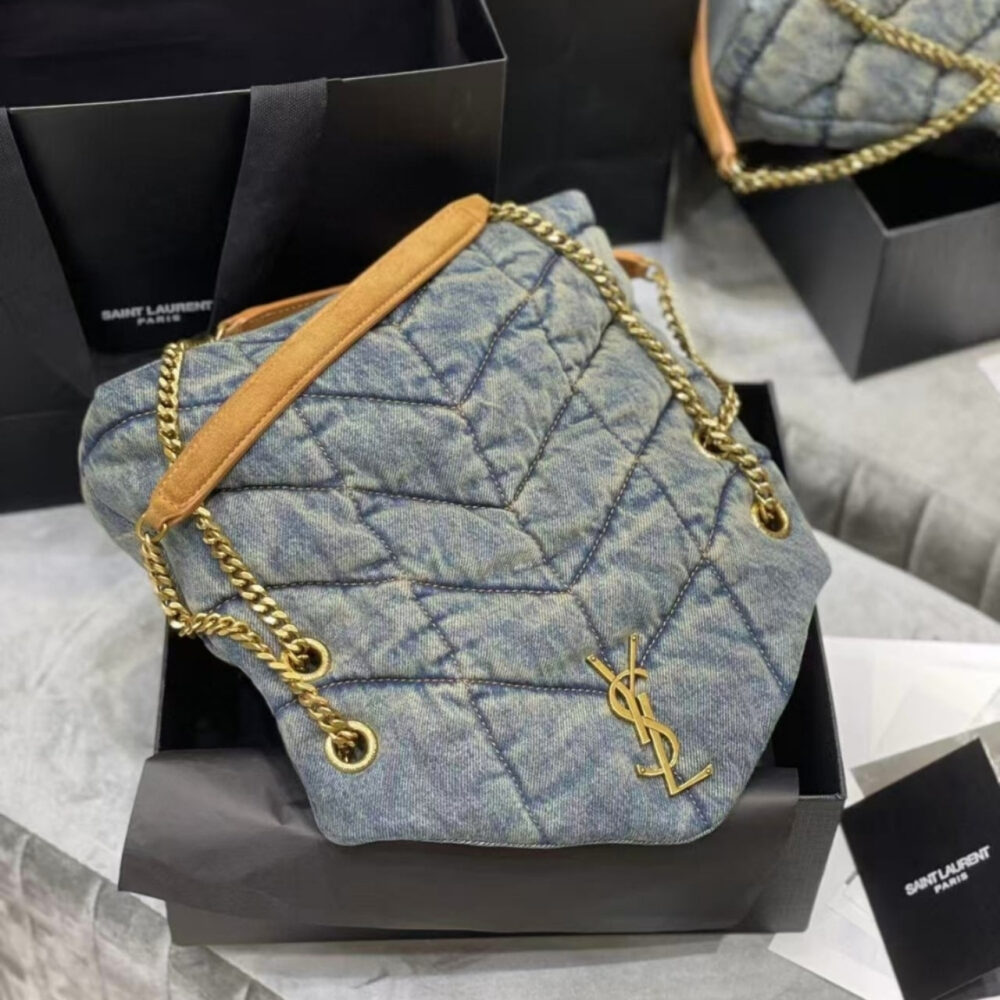 Super Vip 1:1 – Saint Laurent Puffer Toy In Denim 30Cm 7593372PT674575 - Image 7