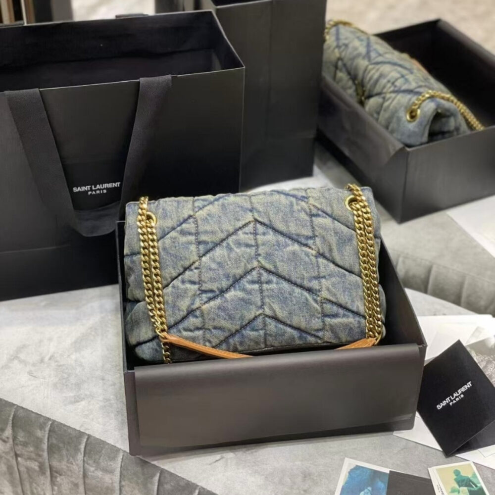 Super Vip 1:1 – Saint Laurent Puffer Toy In Denim 30Cm 7593372PT674575 - Image 8
