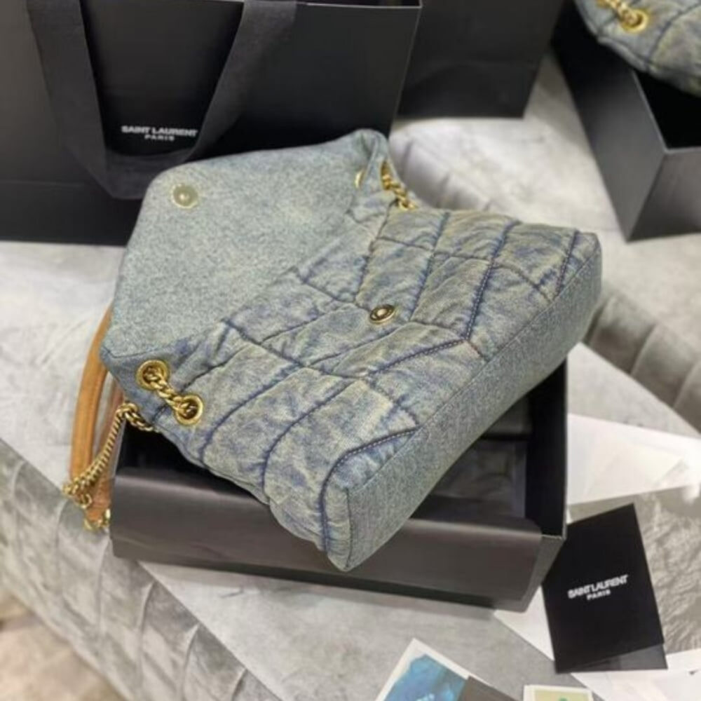 Super Vip 1:1 – Saint Laurent Puffer Toy In Denim 30Cm 7593372PT674575 - Image 9