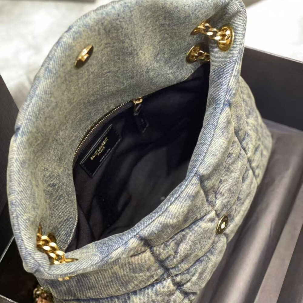 Super Vip 1:1 – Saint Laurent Puffer Toy In Denim 30Cm 7593372PT674575 - Image 10