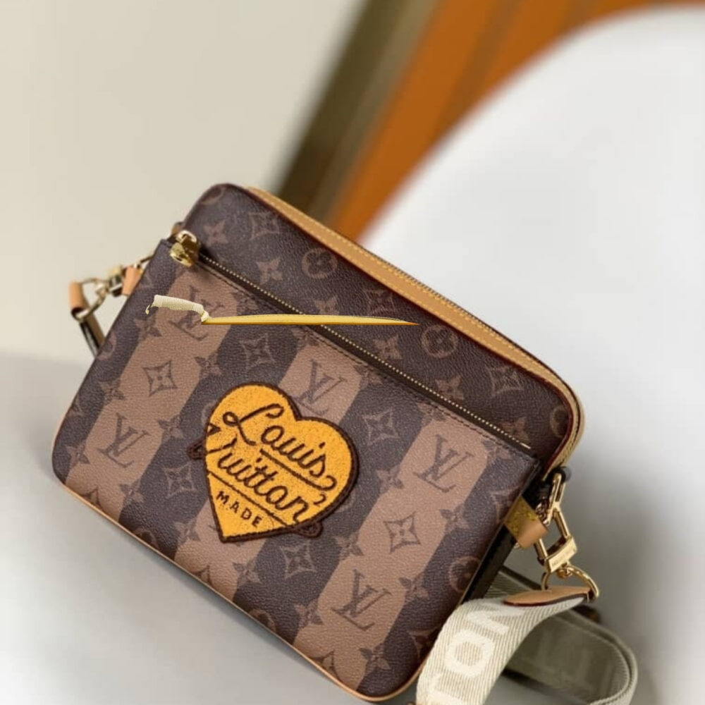 Super Vip 1:1 – Louis Vuitton Trio Messenger Bag Monogram Stripes Brown 25Cm M45965 - Image 2