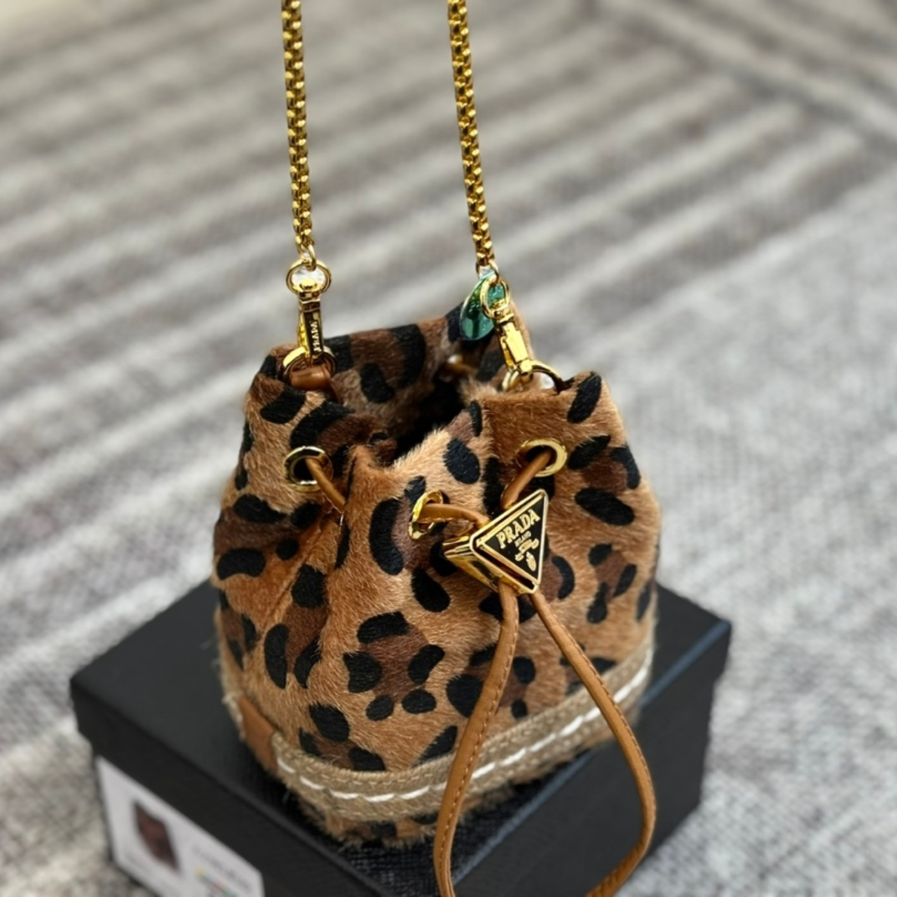 Prada Leopard Print Mini Pouch 15Cm - Image 3