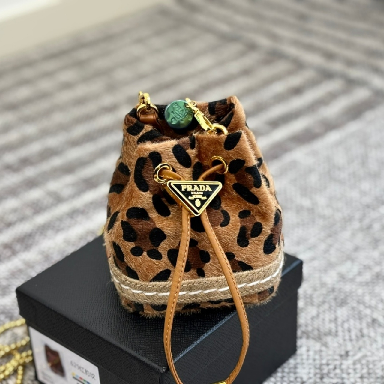 Prada Leopard Print Mini Pouch 15Cm - Image 4