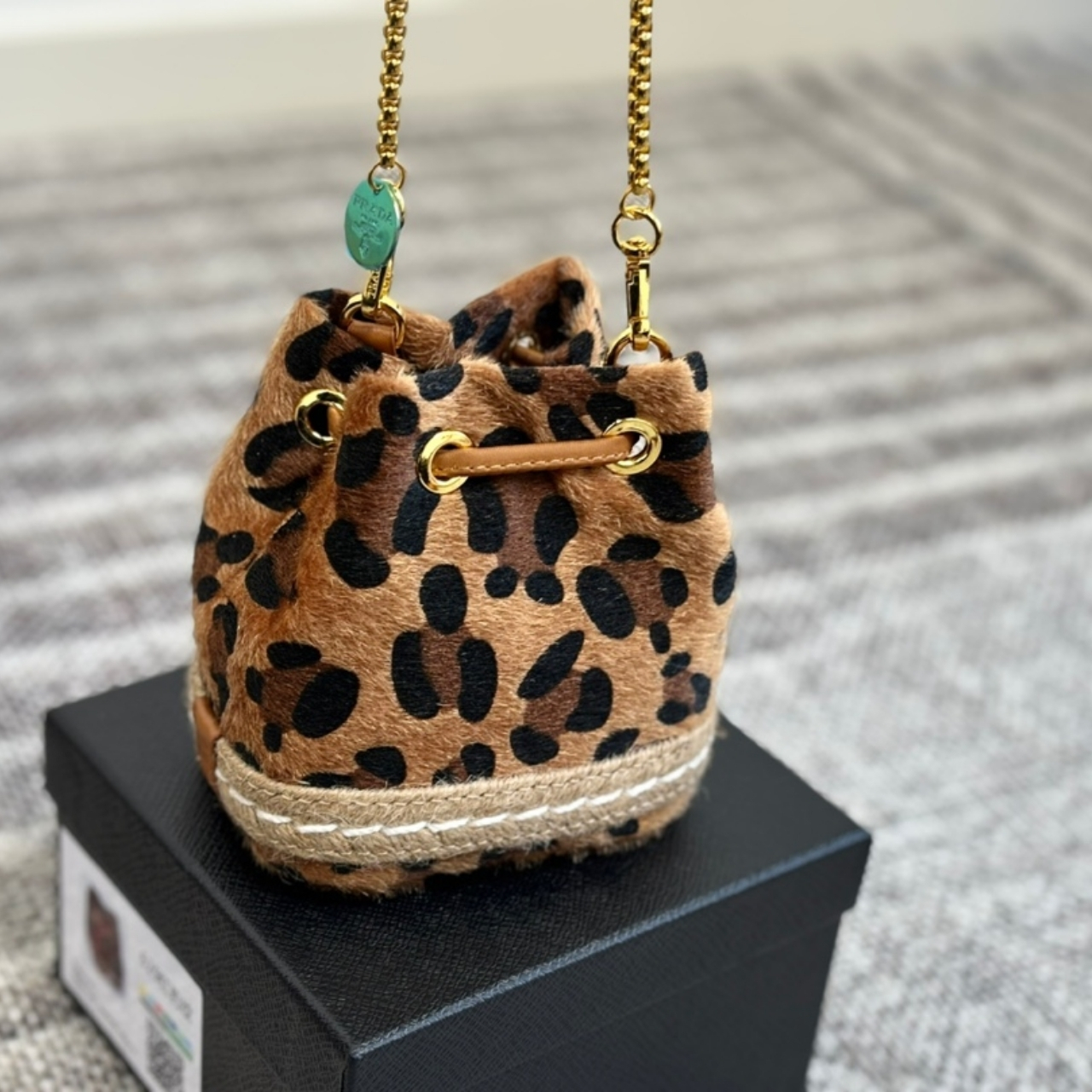 Prada Leopard Print Mini Pouch 15Cm - Image 5