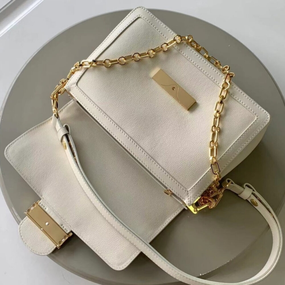 Super Vip 1:1 – Louis Vuitton Dauphine Soft MM Bag White 24Cm M25050 - Image 6