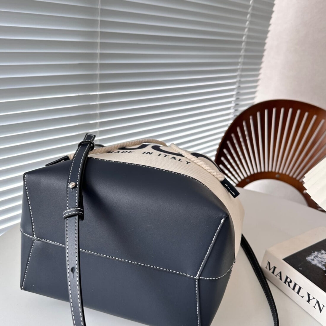 Super Vip 1:1 – Gucci Mini Shoulder Bag With Print Cotton Canvas Black 23Cm - Image 6