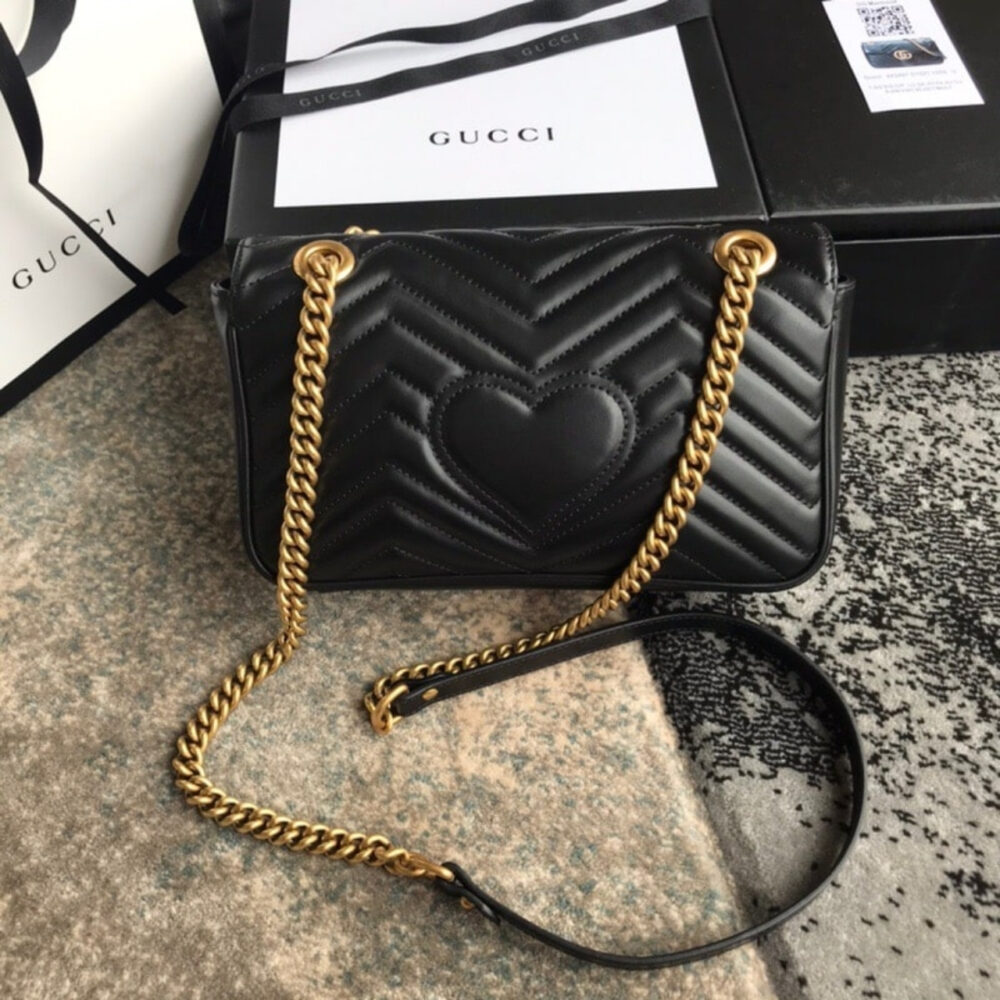 Gucci GG Marmont Matelassé Mini Bag Black 22Cm 446744 DTDIT 1000 - Image 3