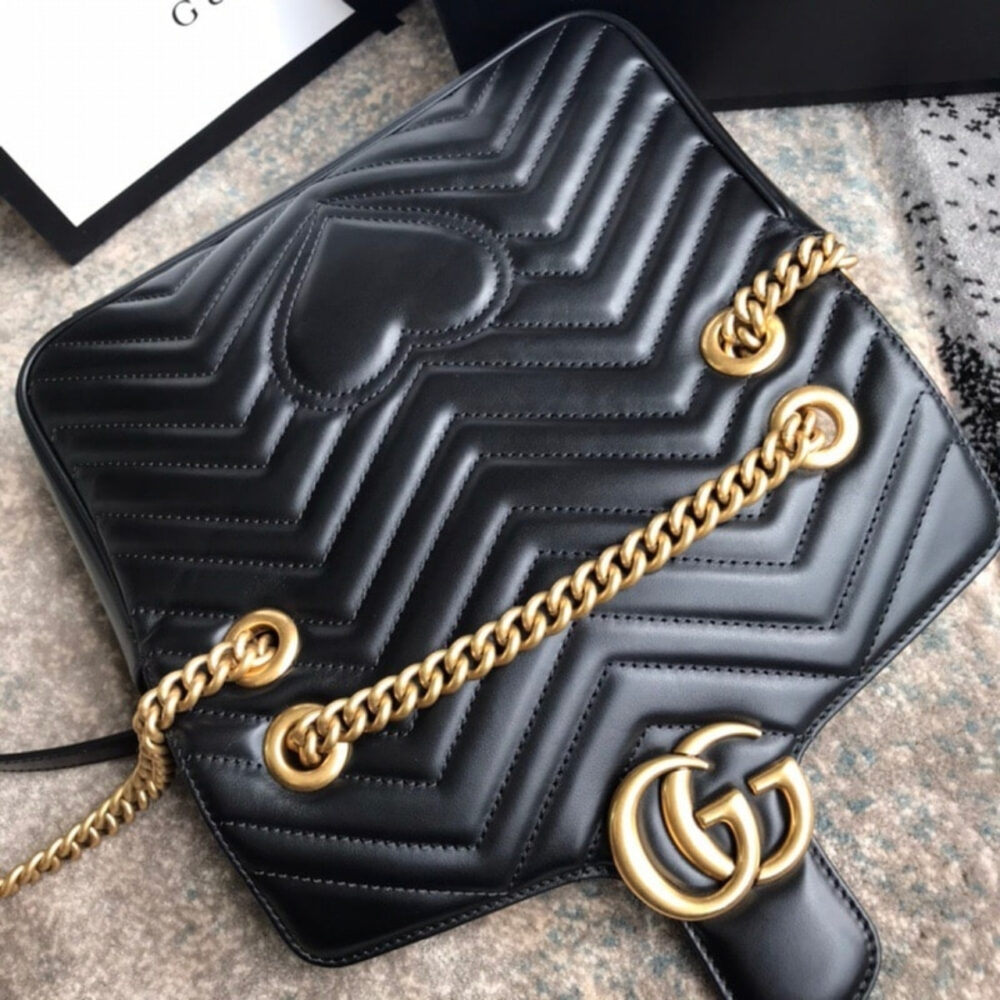 Gucci GG Marmont Matelassé Mini Bag Black 22Cm 446744 DTDIT 1000 - Image 4