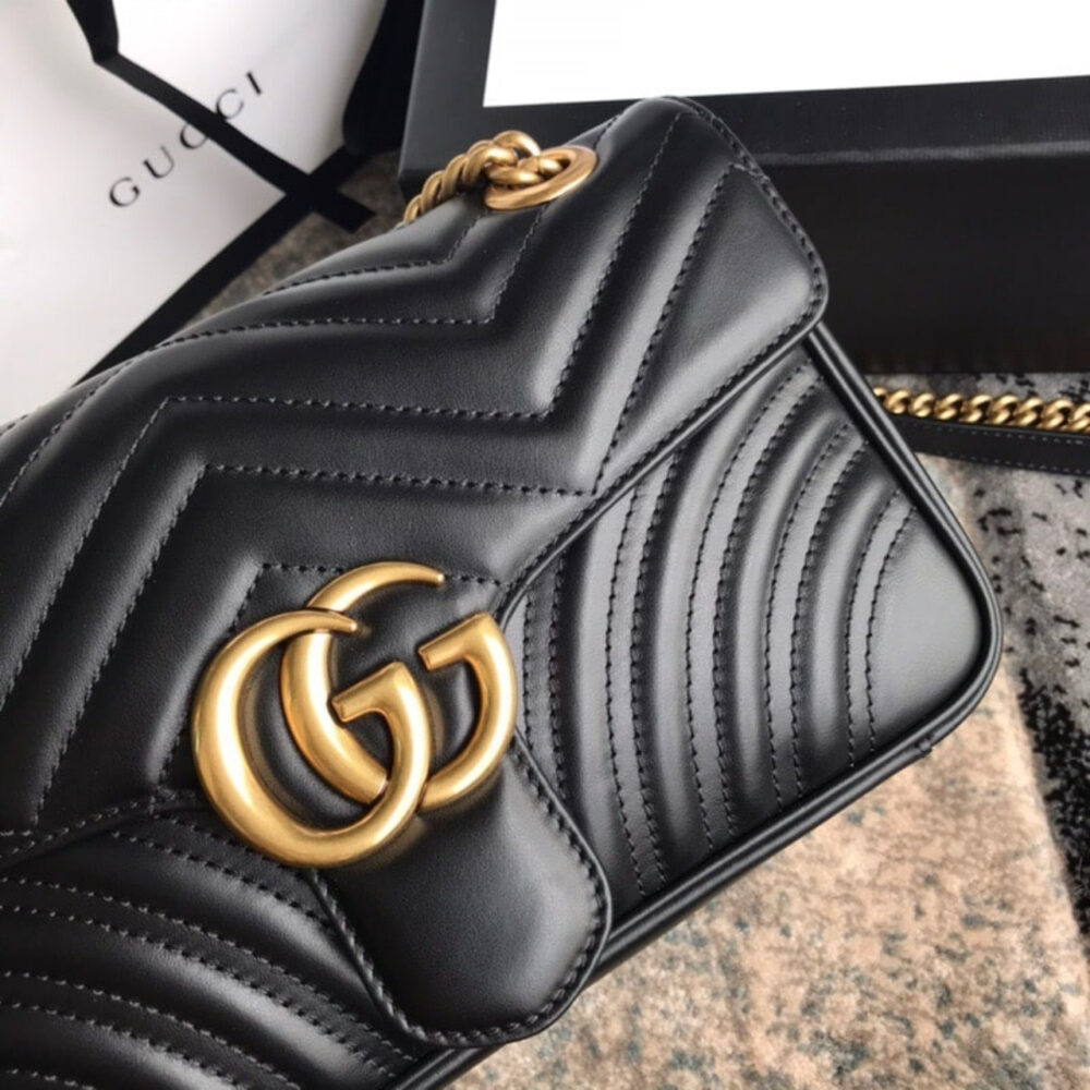 Gucci GG Marmont Matelassé Mini Bag Black 22Cm 446744 DTDIT 1000 - Image 8