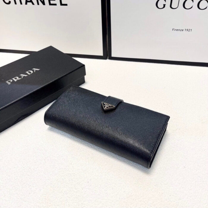 Prada Saffiano Notab Long Zip Wallet Black 18Cm - Image 3
